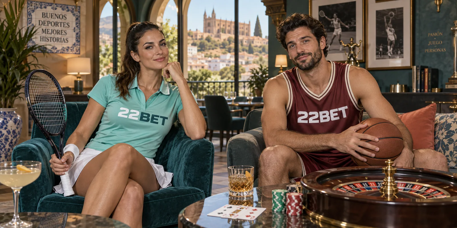 Deportistas con equipación 22BET